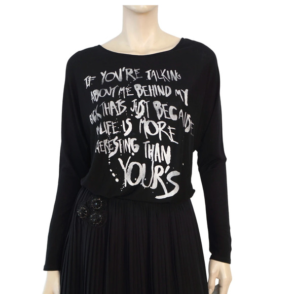 291 Venice 3/4 Sleeve Top Gray Size Small - Picture 7 of 7